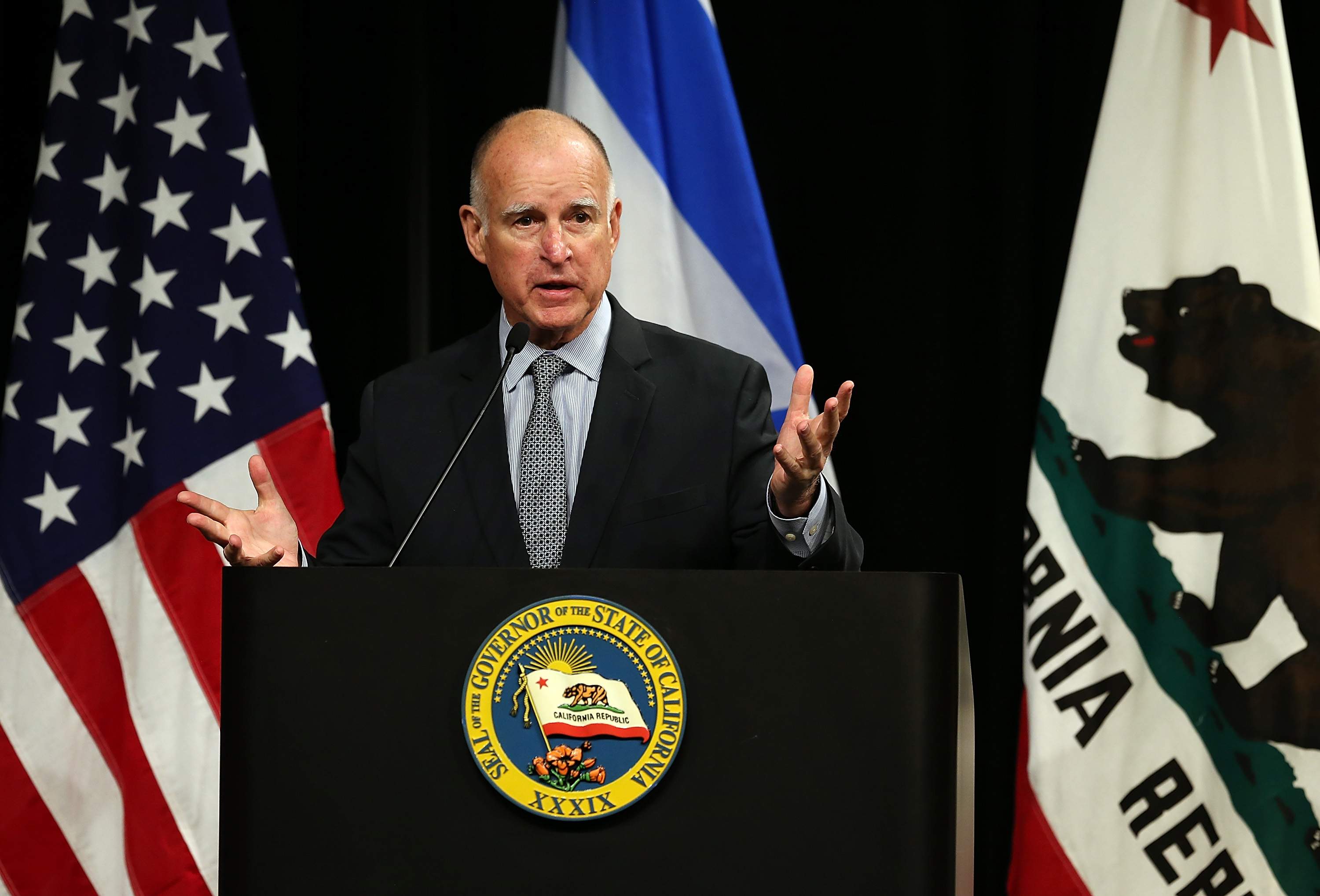 Jerry Brown speech, Jerry Brown California, Jerry Brown Benjamin Netanyahu