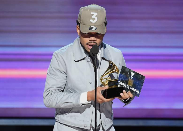 LOS ANGELES, CA - FEBRUARY 12: Recording artist Chance the Rapper accepts the Best Rap Album award for 'Coloring Book' onstage during The 59th GRAMMY Awards at STAPLES Center on February 12, 2017 in Los Angeles, California. (Photo by Kevin Winter/Getty Images for NARAS)