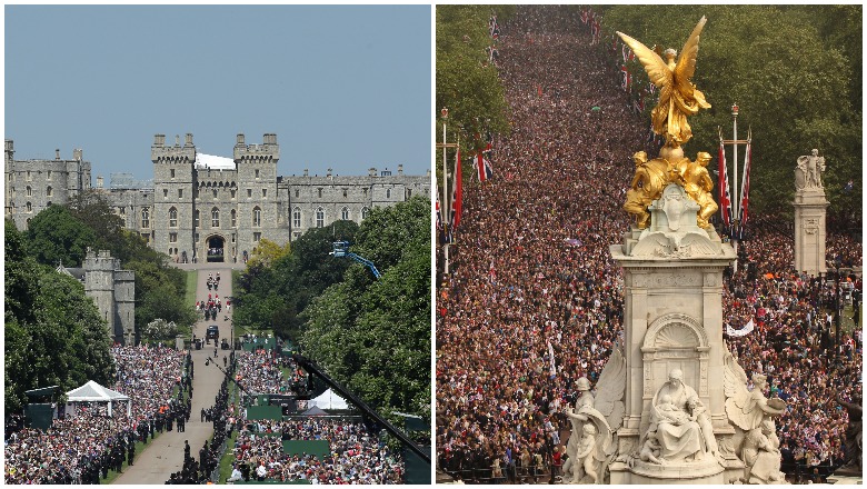 Harry & Meghan vs. William & Kate Wedding Crowds