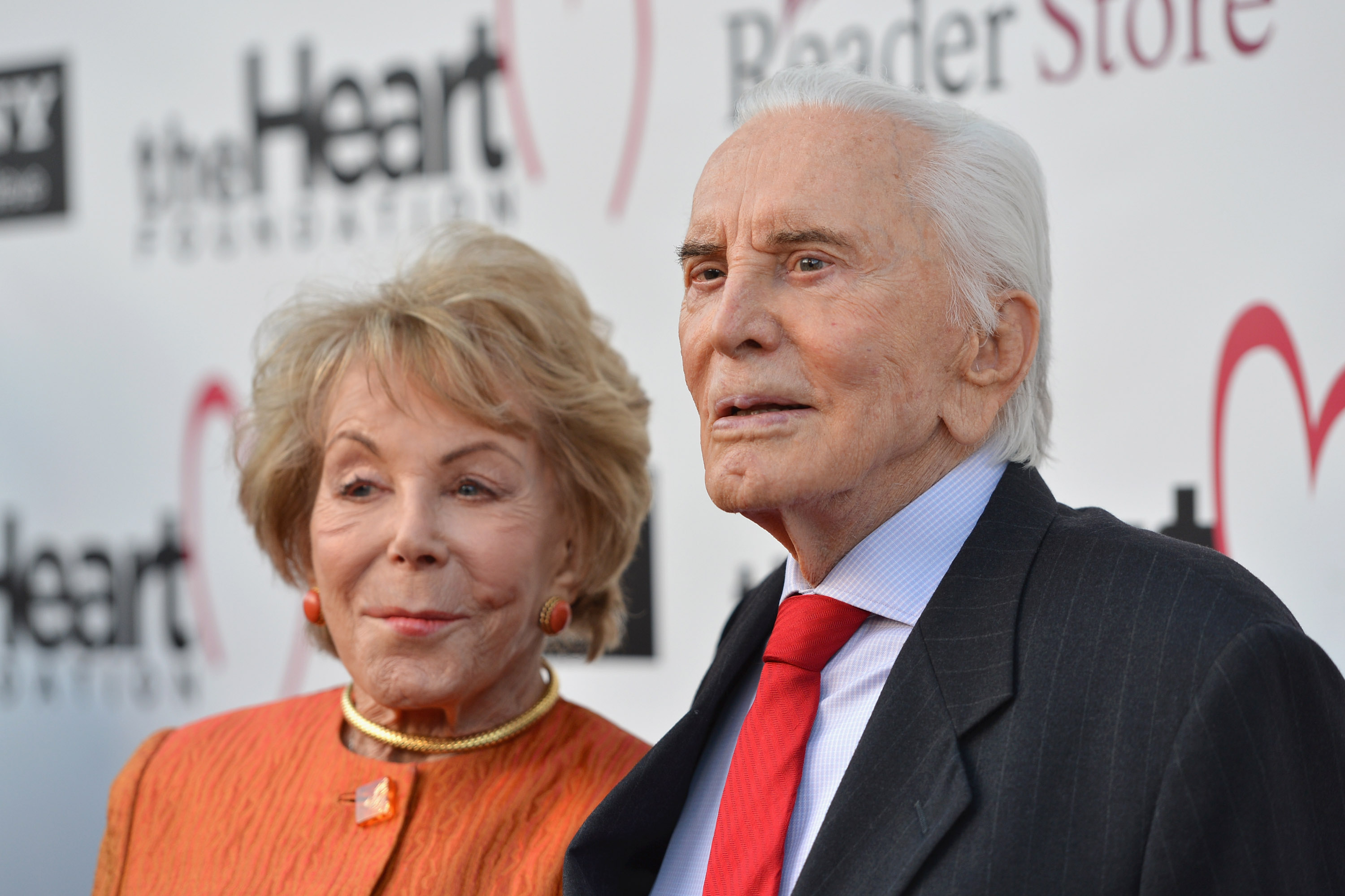 Anne Buydens and Kirk Douglas