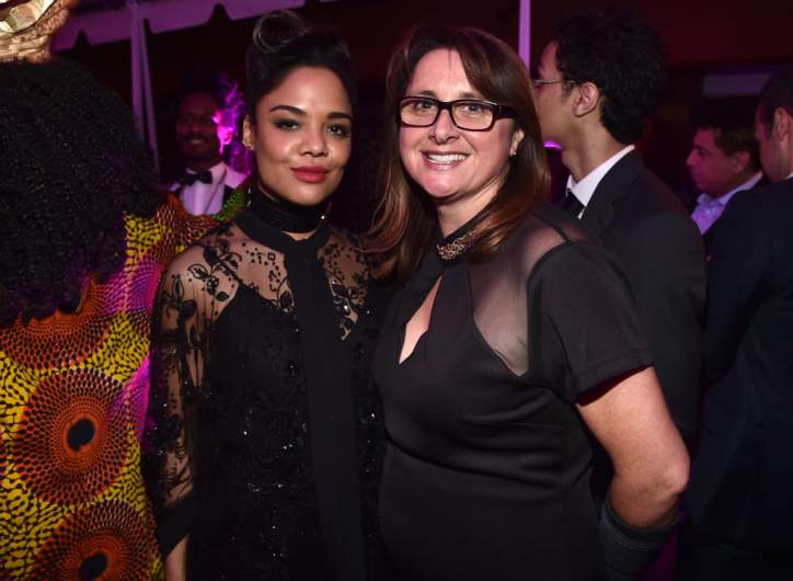 Victoria Alonso and Tessa Thompson