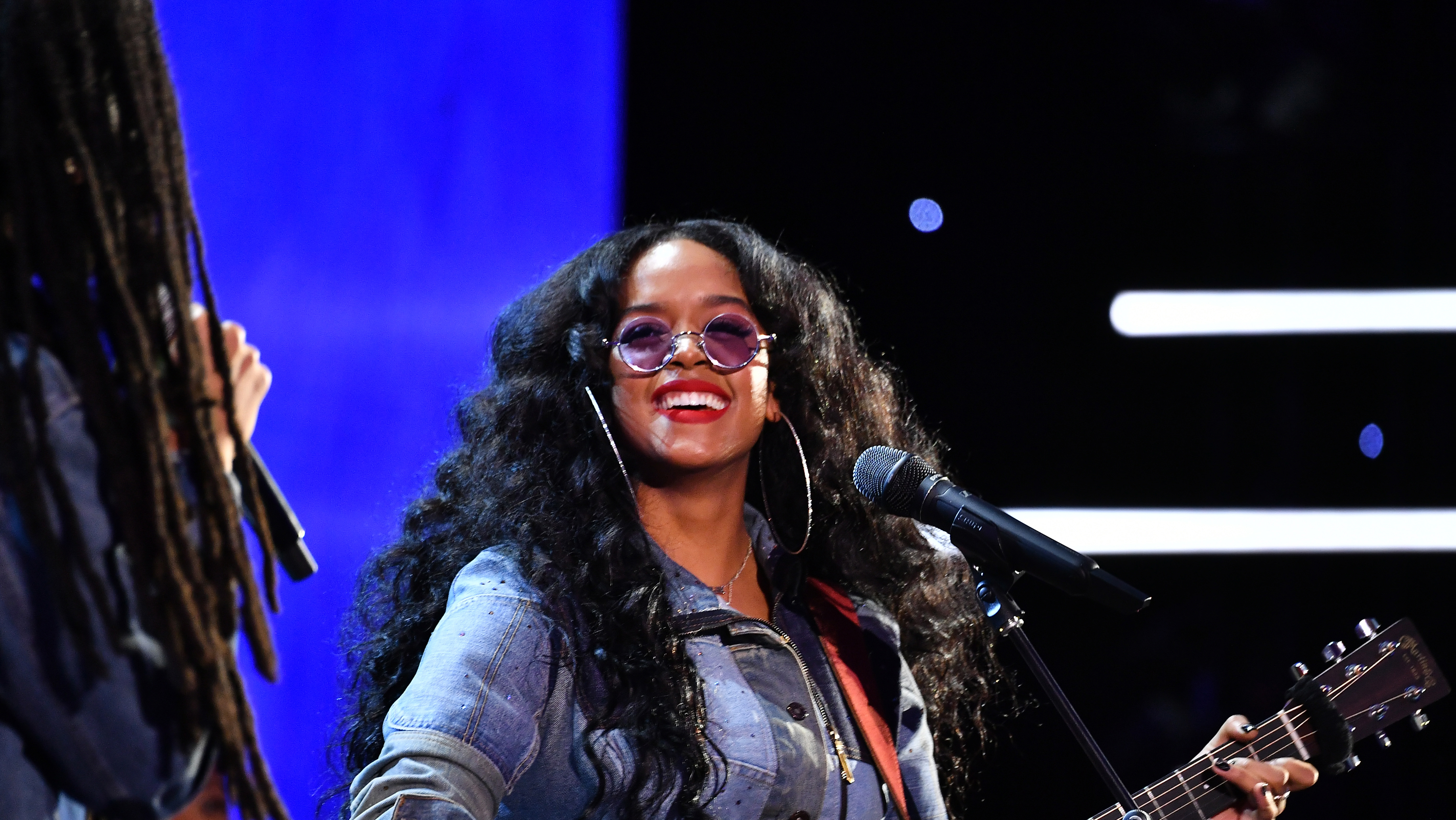 her sunglasses