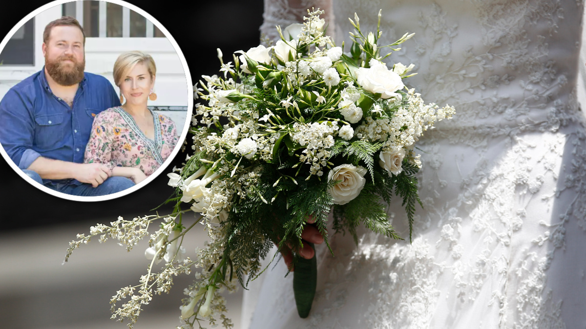 Ben and Erin Napier, wedding bouquet