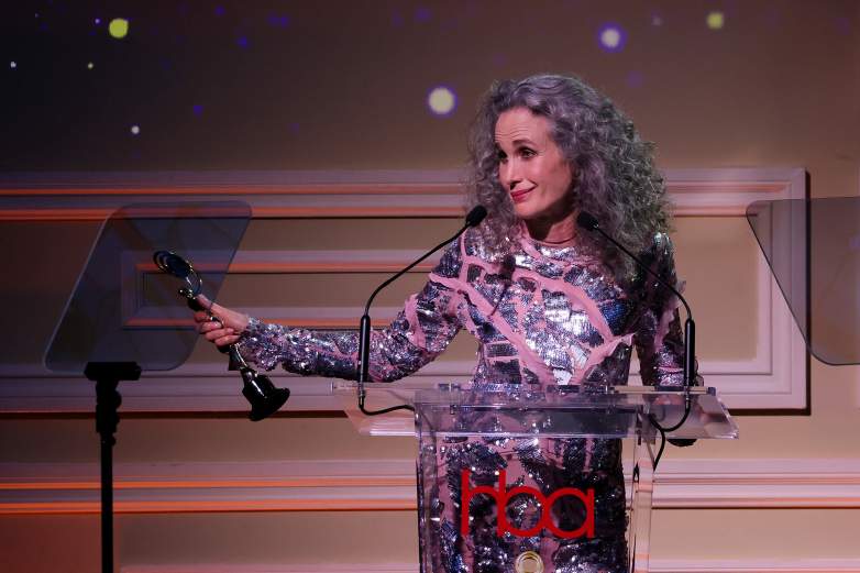 Andie MacDowell accepts The TimeLess Beauty Award 