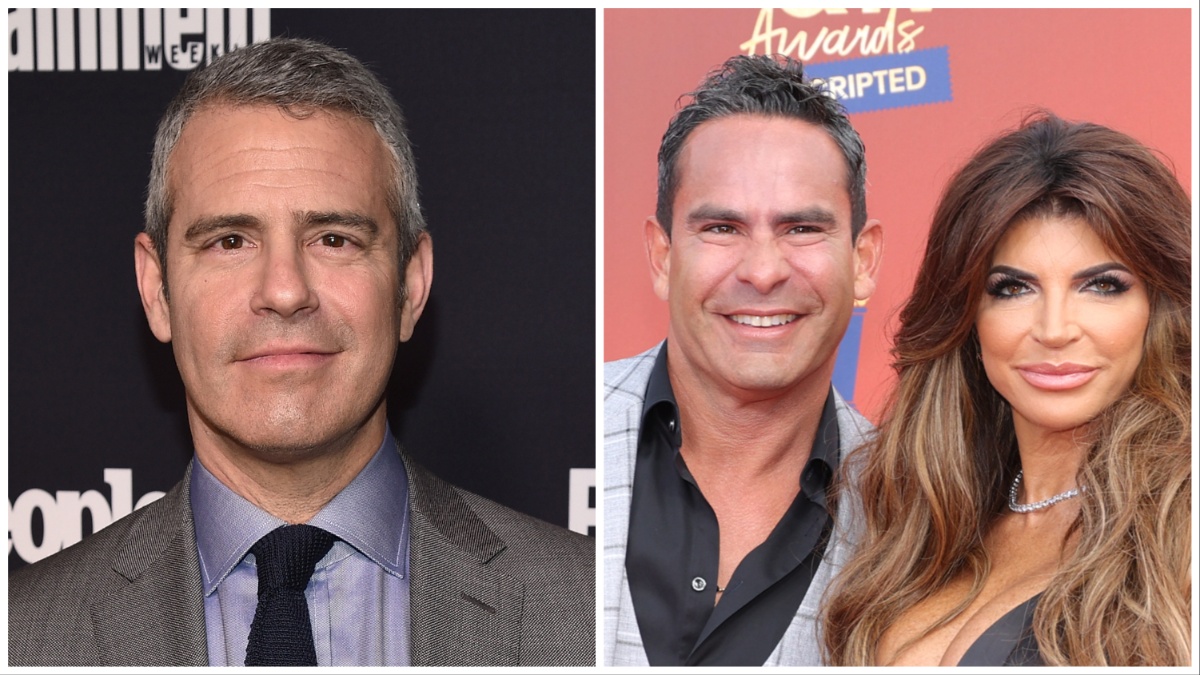 Andy Cohen, Luis Ruelas, and Teresa Giudice.