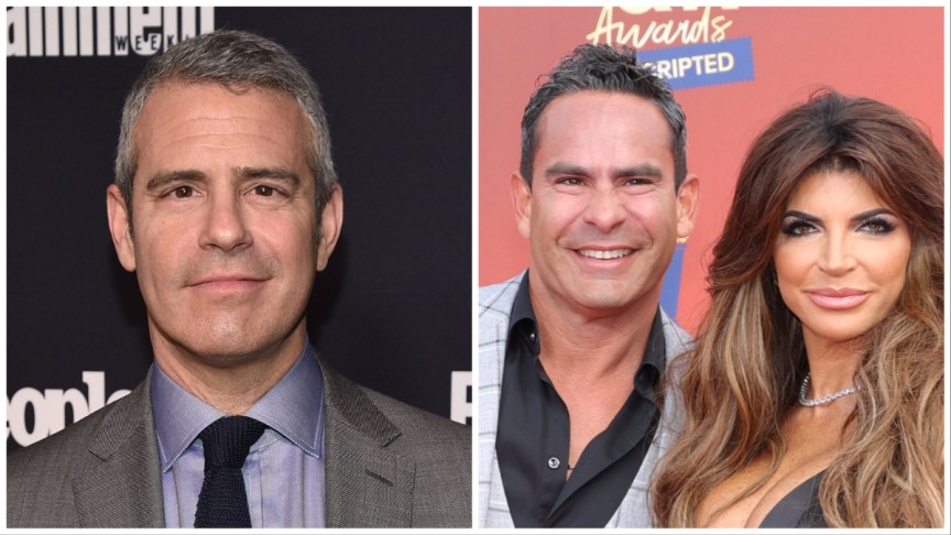 Andy Cohen, Luis Ruelas, and Teresa Giudice.