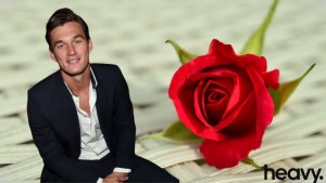 Tyler Cameron and a red rose.