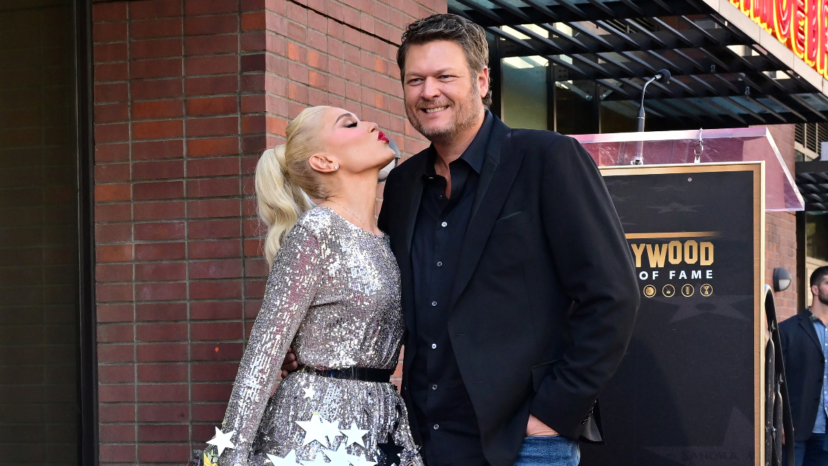 Gwen Stefani and Blake Shelton at the 2023 Hollywood Walk Of Fame ceremony.