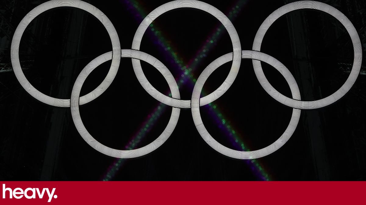 A scene from the Paris Olympics opening ceremony.