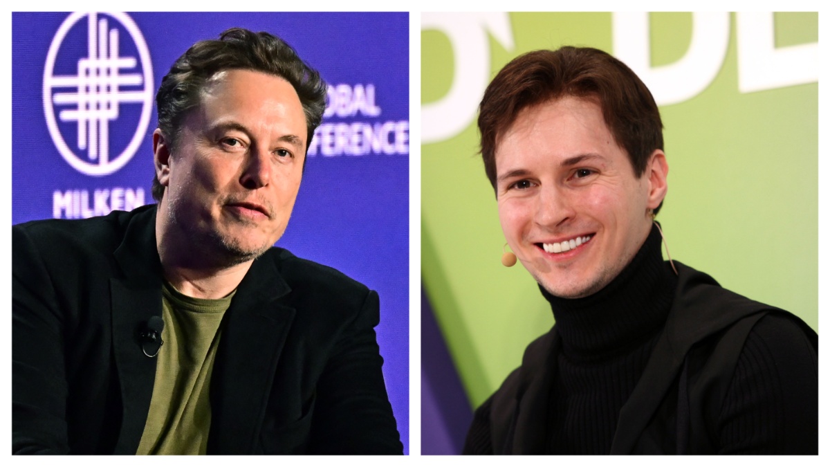 Elon Musk (left) and Pavel Durov (right)