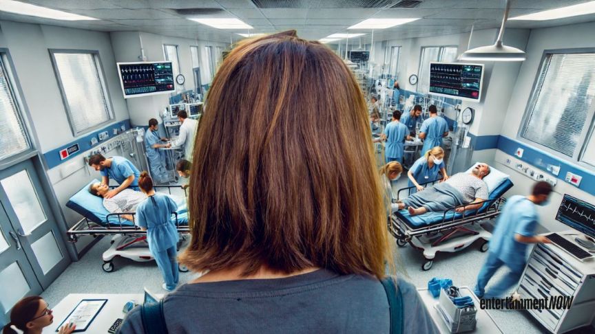 A woman in an ER.