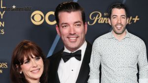 Zooey Deschanel, Jonathan Scott, Drew Scott.