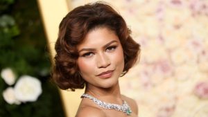 Zendaya arrives for the 82nd annual Golden Globe Awards in 2025.