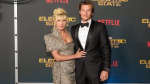 Millie Bobby Brown and Jake Bongiovi attend the world premiere of Netflix's "The Electric State" at The Egyptian Theatre Hollywood on February 24, 2025.