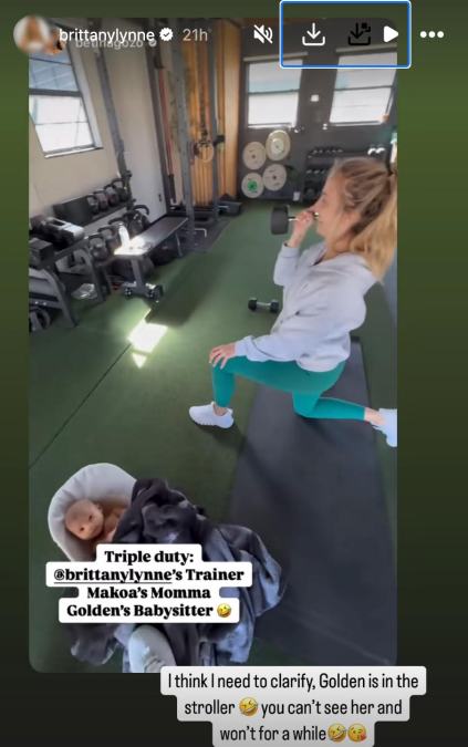Brittany Mahomes workout with Golden
