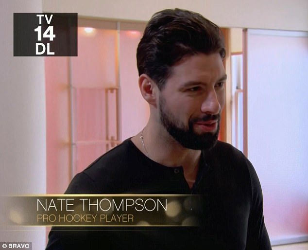 Hockey player Nate Thompson on the season 9 finale of RHONY