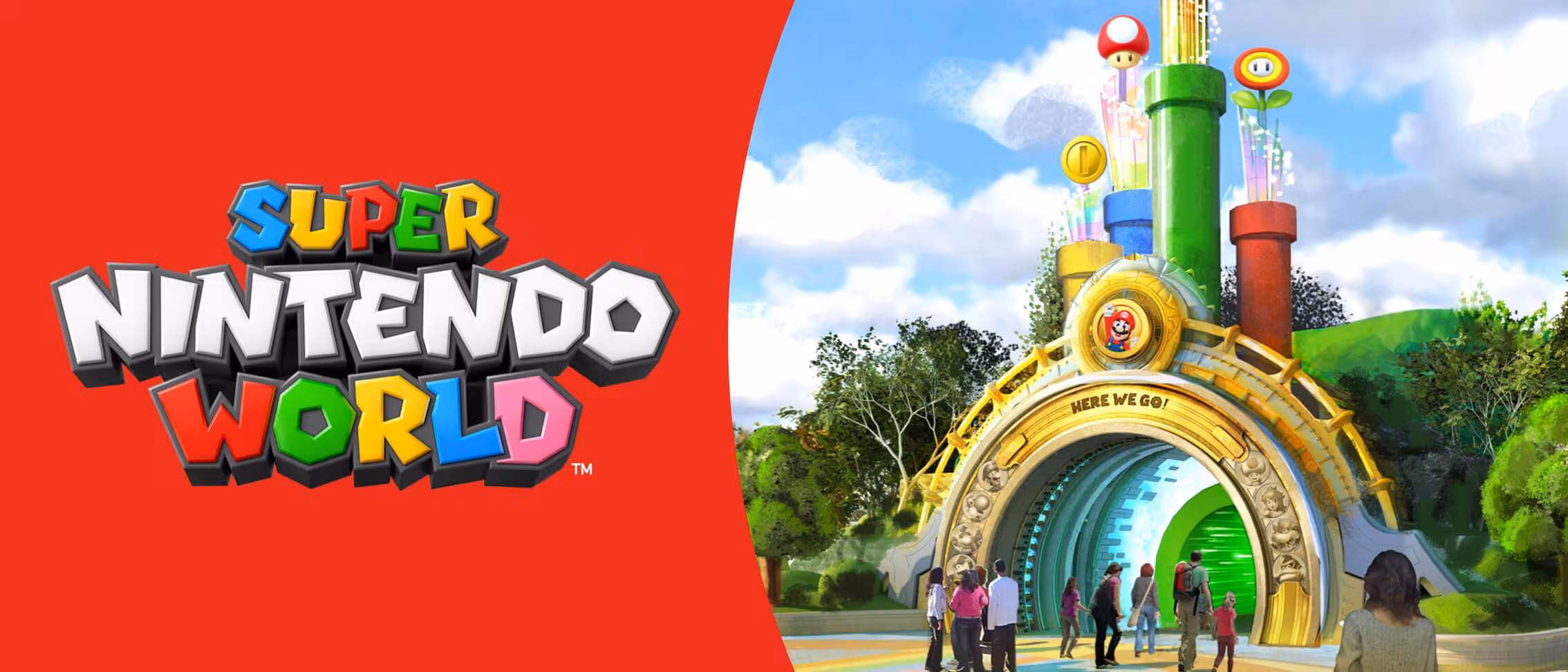 Super Nintendo World Logo and Rendering