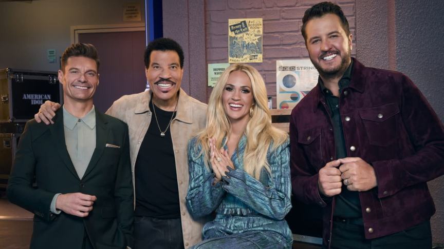 American Idol's Ryan Seacrest, Lionel Richie, Carrie Underwood, and Luke Bryan in 2025