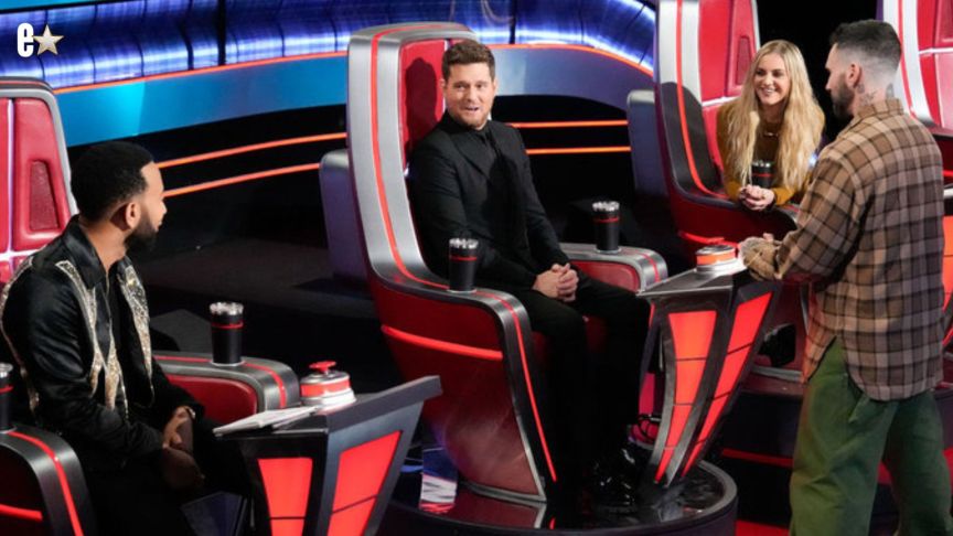John Legend, Adam Levine, Michael Bublé, and Kelsea Ballerini