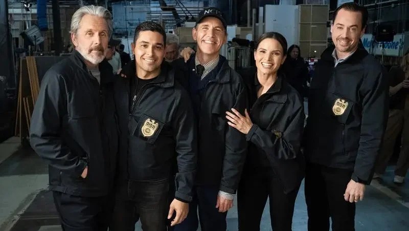 NCIS Season 22 Cast (Gary Cole, Wilmer Valderrama, Brian Dietzen, Katrina Law, and Sean Murray)