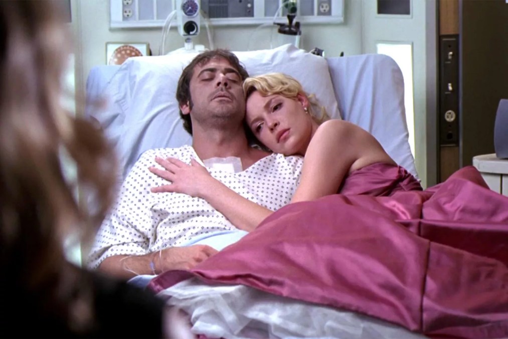 Izzie Stevens (Katherine Heigl) and Denny Duquette (Jeffrey Dean Morgan) in 'Grey's Anatomy' Season 2 finale