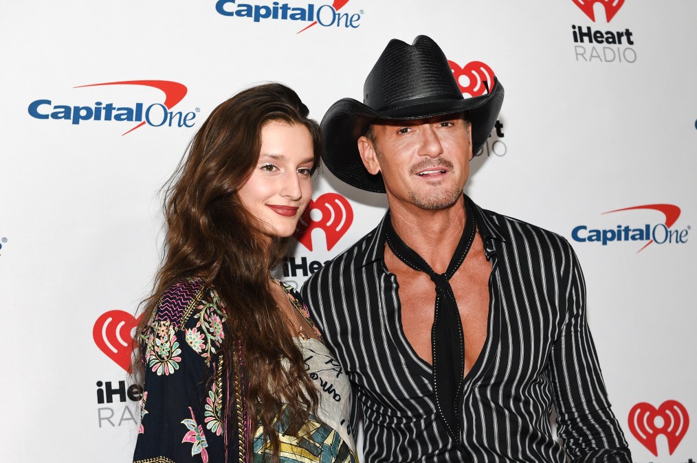Audrey McGraw posing with Tim McGraw