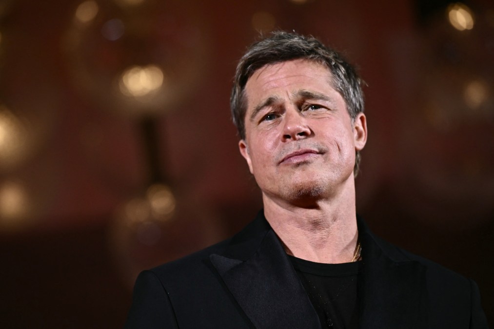 Actor Brad Pitt attends the red carpet of the movie "Wolfs"