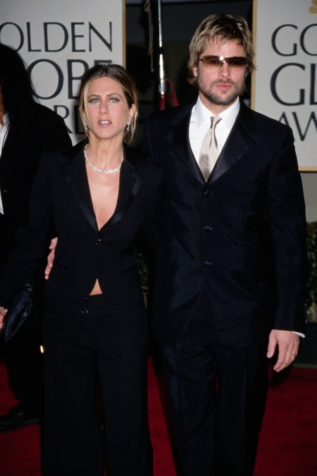 Brad Pitt & Jennifer Aniston black suits