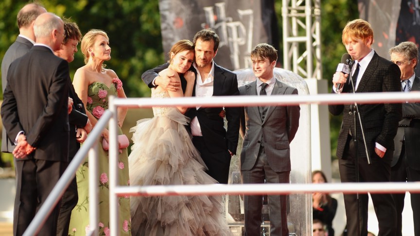 JK Rowling, Emma Watson, Jason Isaacs, Daniel Radcliffe and Rupert Grint