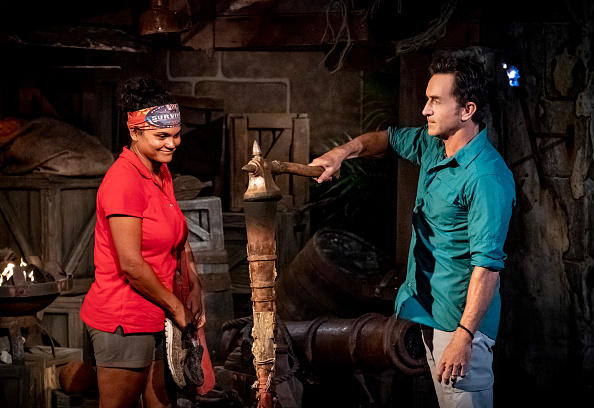 Sandra Diaz-Twine and Jeff Probst