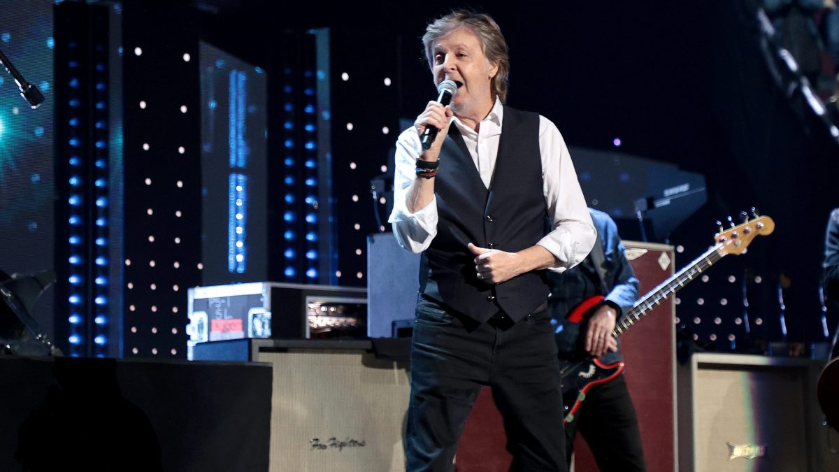 Paul McCartney performing at the 36th Annual Rock & Roll Hall Of Fame Induction Ceremony in 2021
