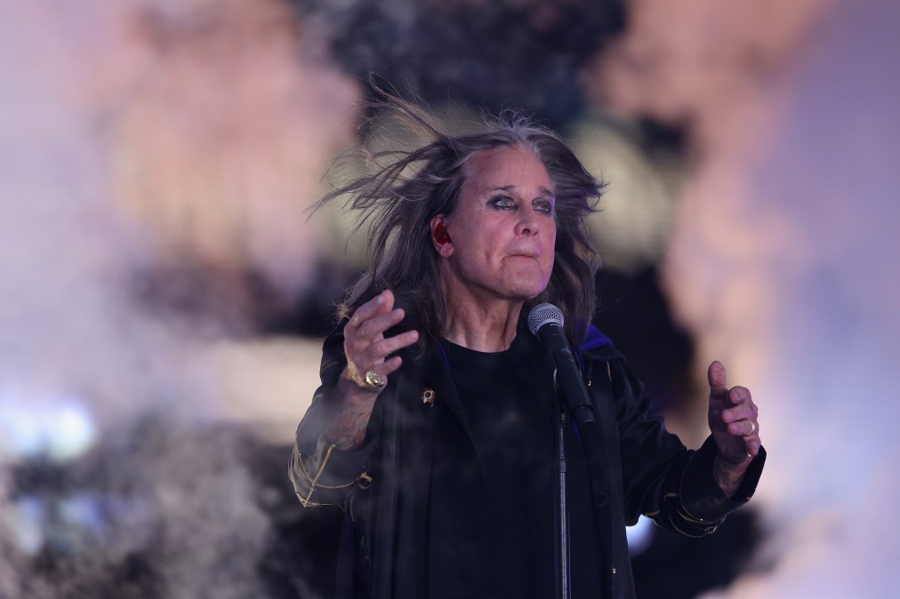 Ozzy Osbourne performing on stage