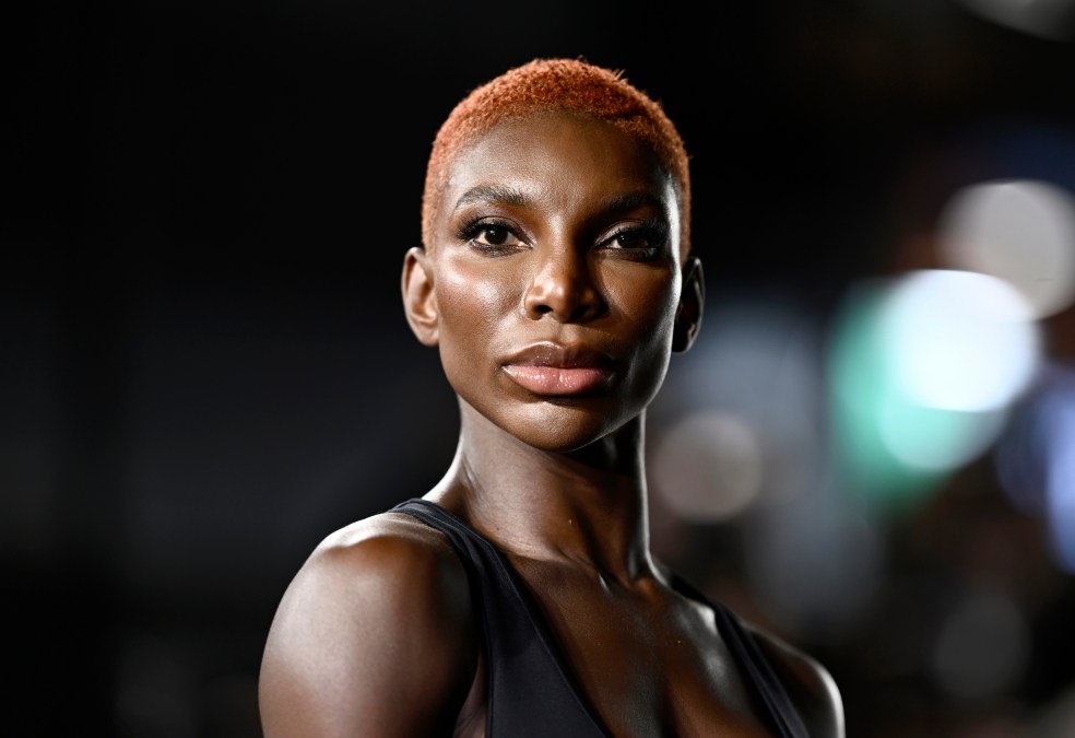 Michaela Coel attends the European Premiere of Marvel Studios' "Black Panther: Wakanda Forever" 