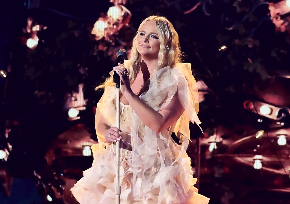 Miranda Lambert smiling on stage.