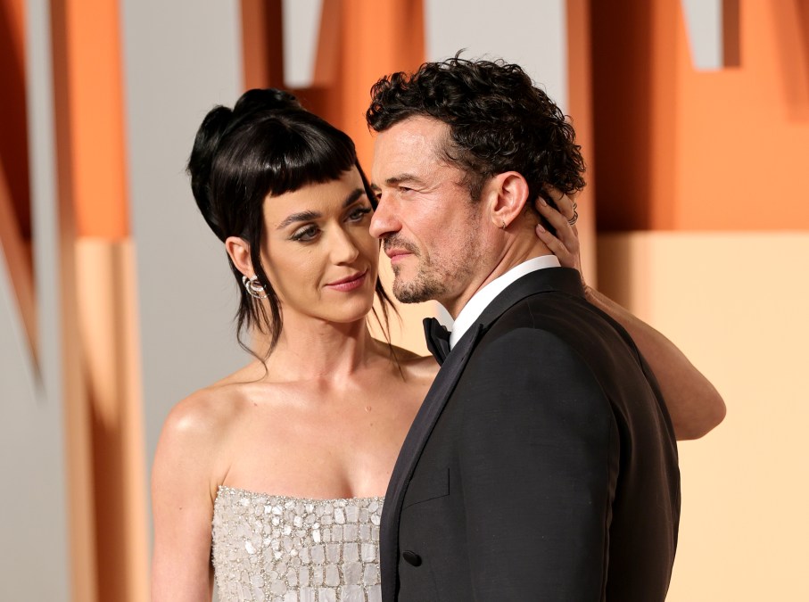 Katy Perry and Orlando Bloom attend the 2025 Vanity Fair Oscar Party