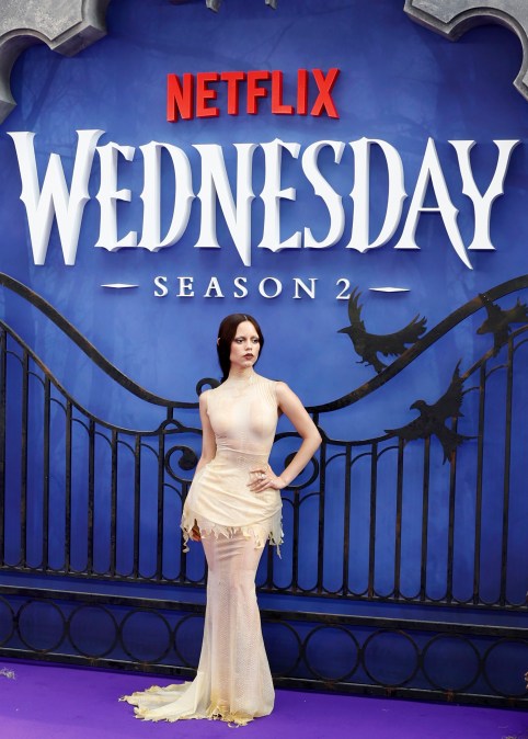 Jenna Ortega attends the "Wednesday" Season 2, Part 1 Global Premiere in 2025