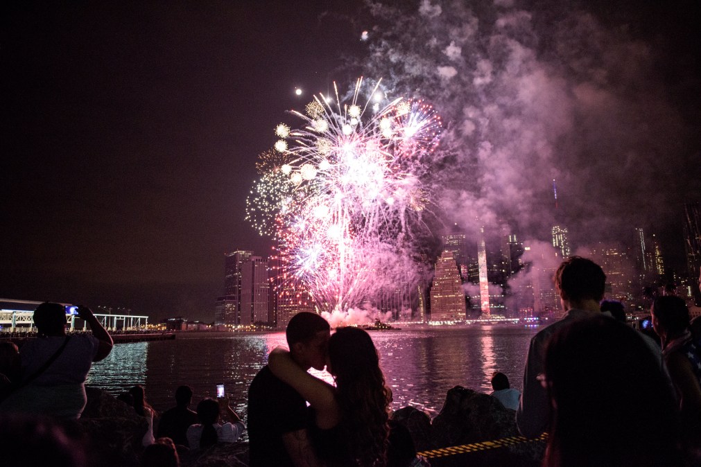 Fireworks from Brooklyn Bridge Park 