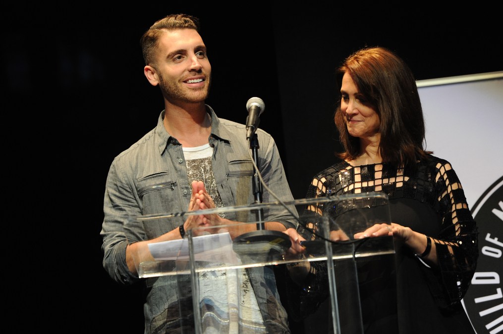 Nick Fradiani (L) and Robin Kaye