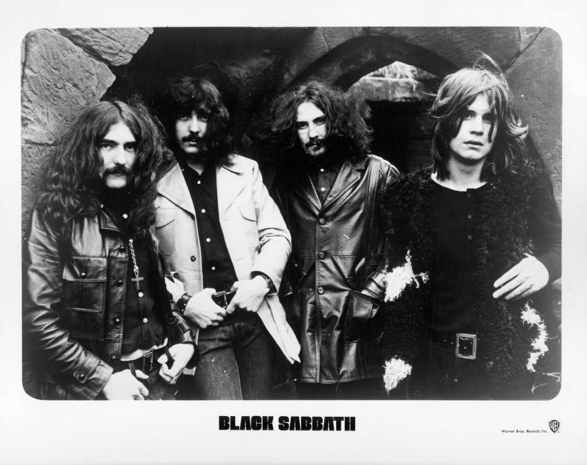 Warner Bros. Records publicity still photo of Black Sabbath (L-R) Geezer Butler, Tony Iommi, Bill Ward and Ozzy Osbourne,
