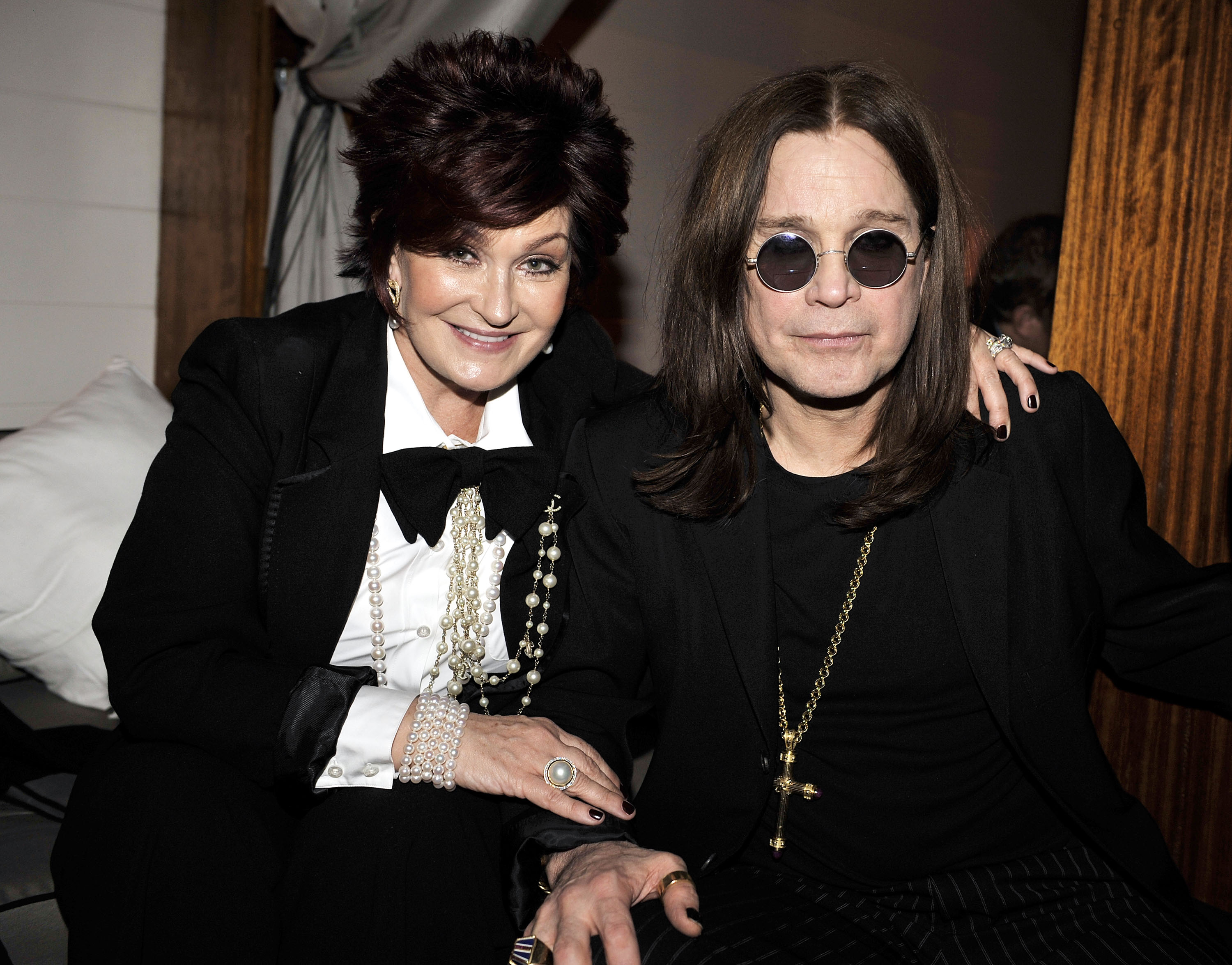 Sharon Osbourne and Ozzy Osbourne at the 2009 Fox Winter All-Star Party in 2009