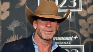 Taylor Sheridan attends the "1923" Las Vegas premiere screening the Encore Theater at Wynn Las Vegas on December 03, 2022 in Las Vegas, Nevada.