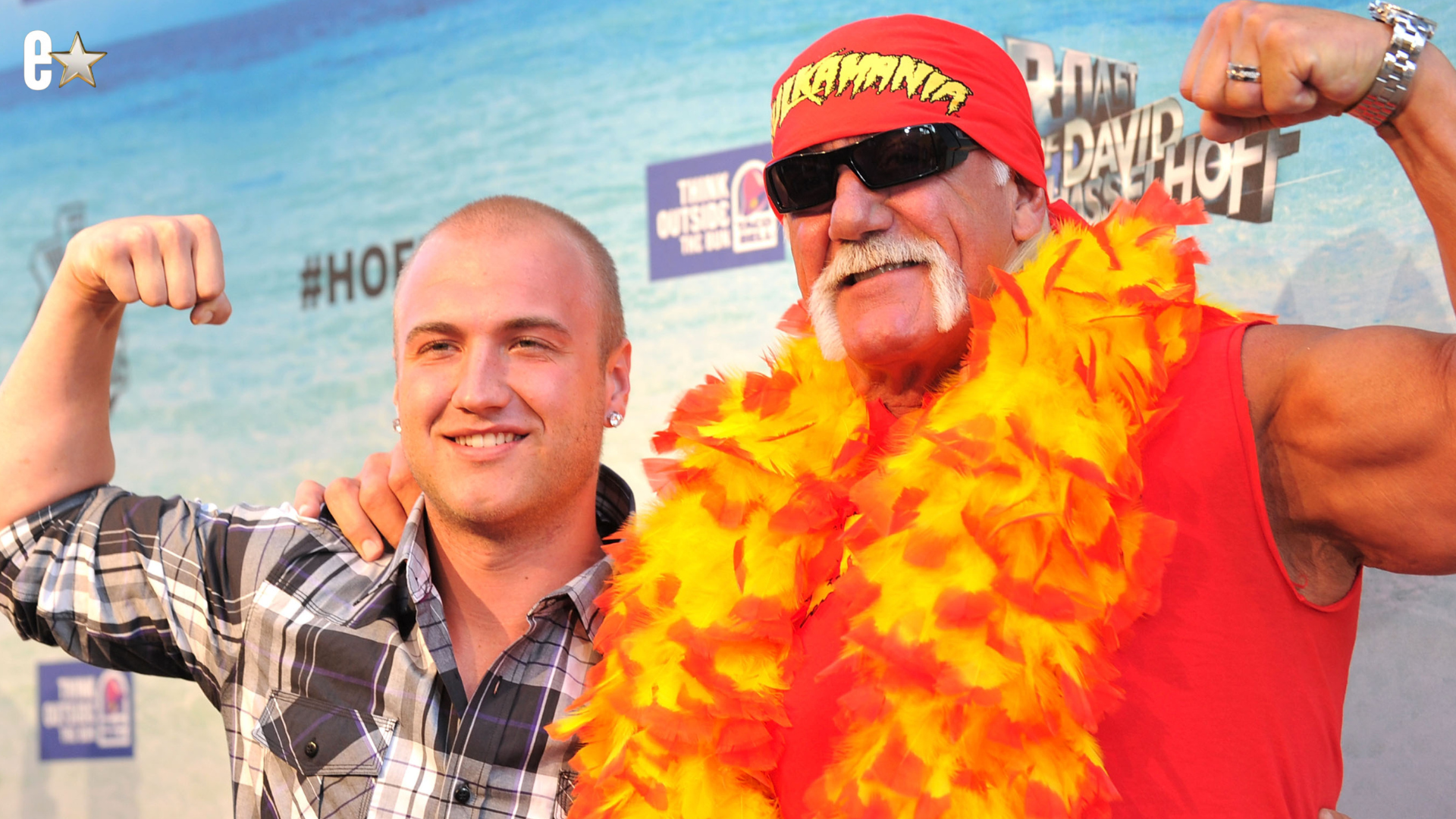 Wrestler Hulk Hogan (R) and son Nick Hogan