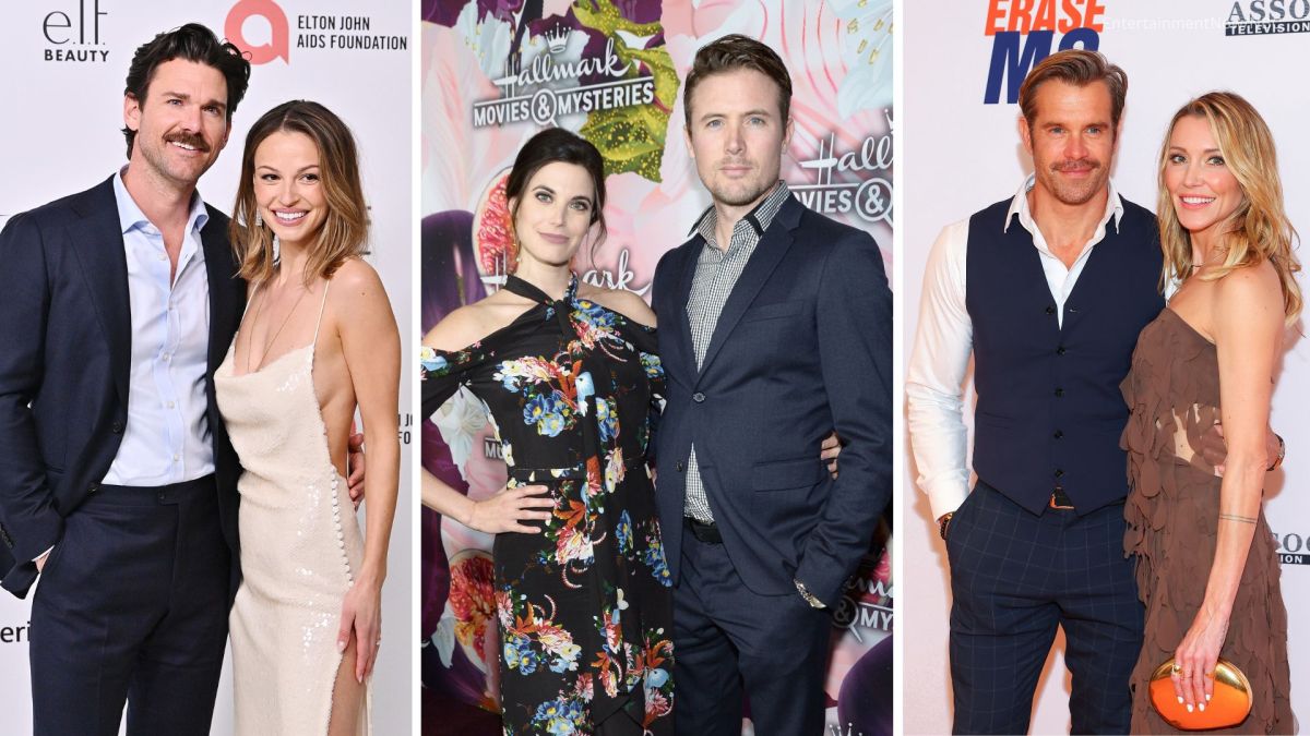 Hallmark couples Kevin McGarry and Kayla Wallace, Meghan Ory and John Reardon, and Stephen Huszar and Katie Cassidy