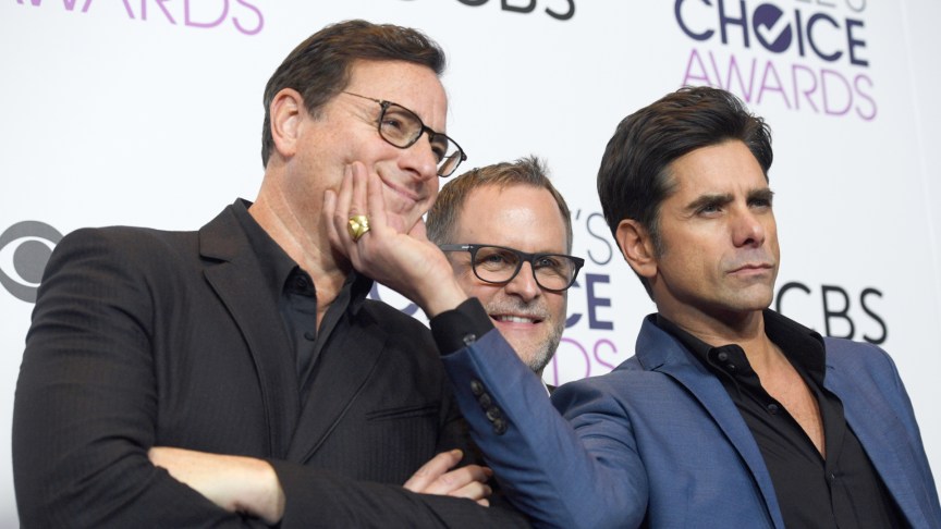Actors Bob Saget, Dave Coulier and John Stamos attend an event