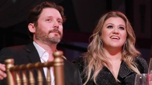 Brandon Blackstock and Kelly Clarkson attend an event