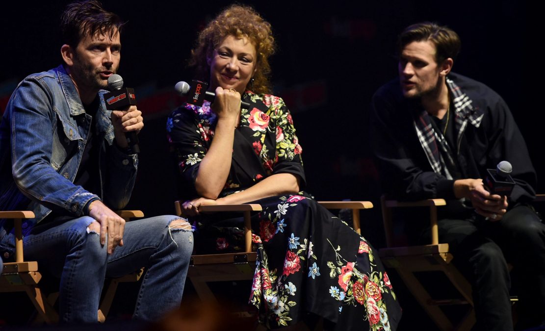 David Tennant, Alex Kingston, and Matt Smith