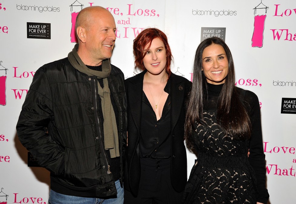 Actor Bruce Willis, Actresses Rumer Willis and Demi Moore