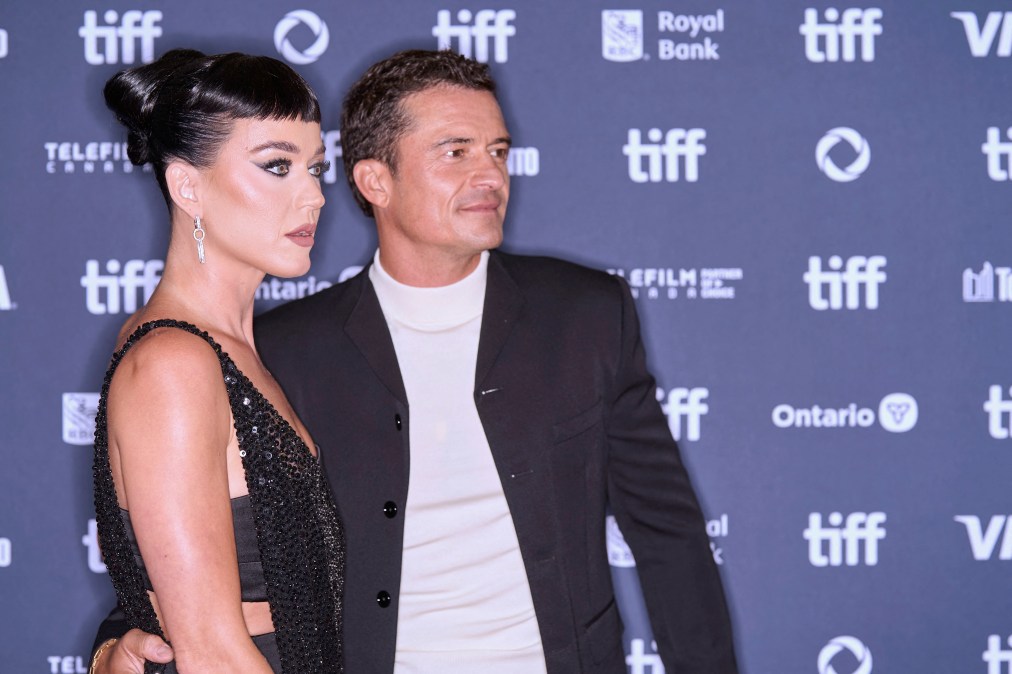 US singer Katy Perry (L) and British actor Orlando Bloom
