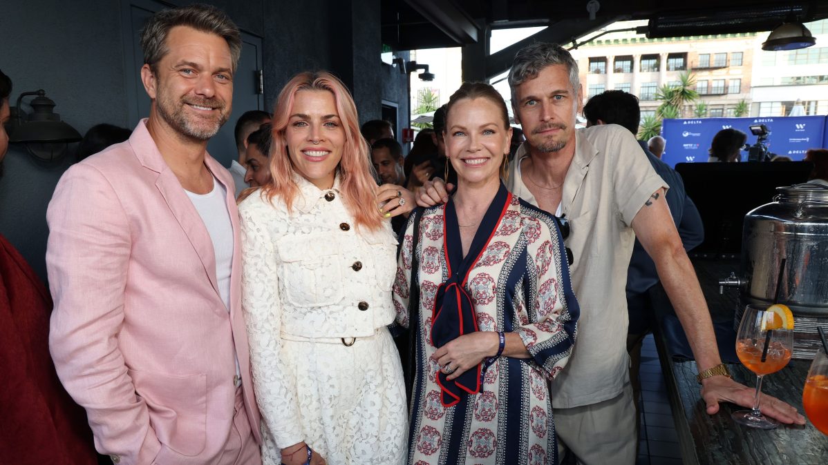 Joshua Jackson, Busy Philipps, Sarah Jane Morris, and Ned Brower