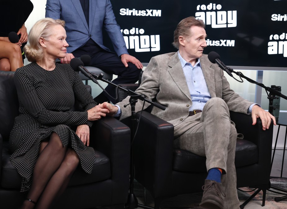 Pamela Anderson and Liam Neeson 